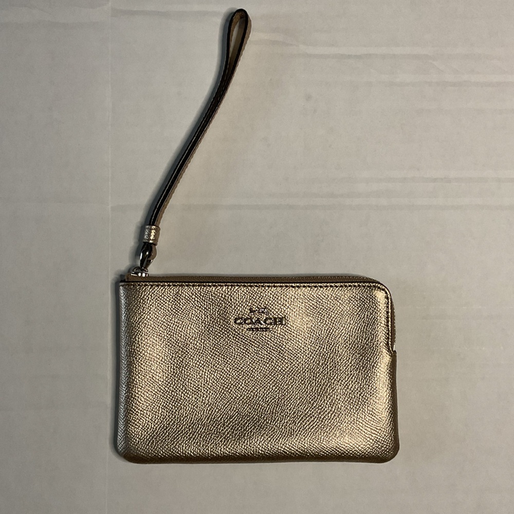 Coach Metallic Gold Wristlet